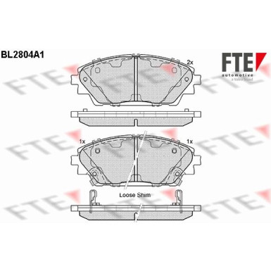 FTE | Bremsbelagsatz, Scheibenbremse | 9010994