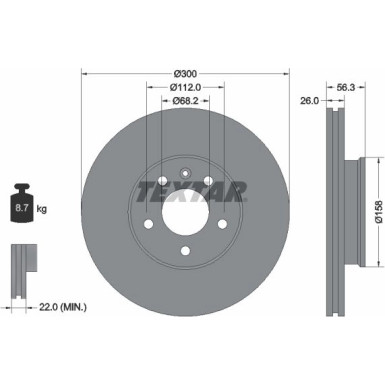 Textar | Bremsscheibe | 92109803