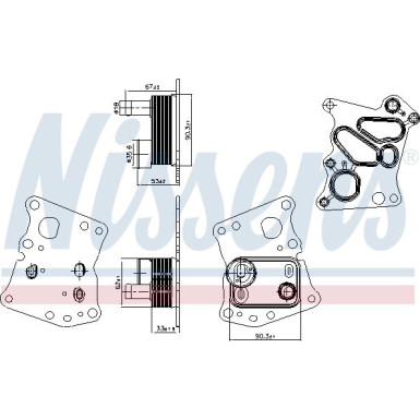 Nissens | Ölkühler, Motoröl | 90943