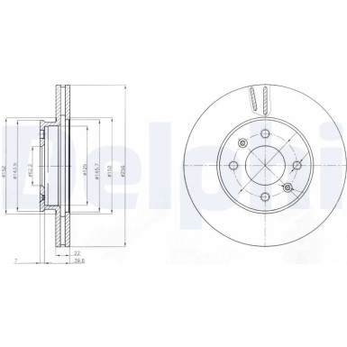 Delphi | Bremsscheibe | BG4096