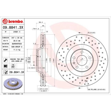 Brembo | Bremsscheibe | 09.8841.3X