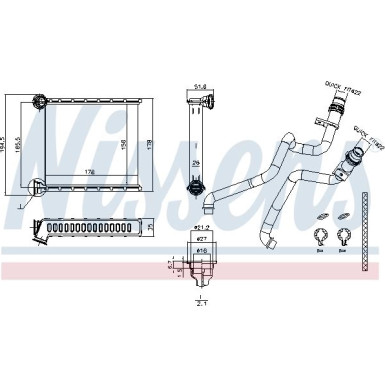 Nissens | Wärmetauscher, Innenraumheizung | 73942