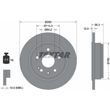 Textar | Bremsscheibe | 92144500