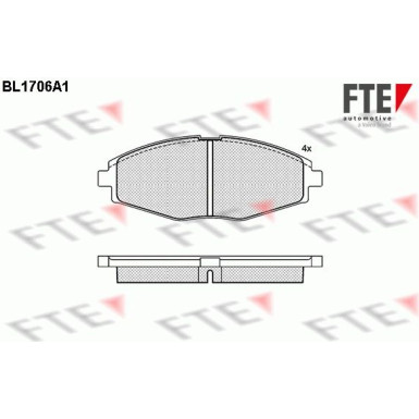 FTE | Bremsbelagsatz, Scheibenbremse | 9010310