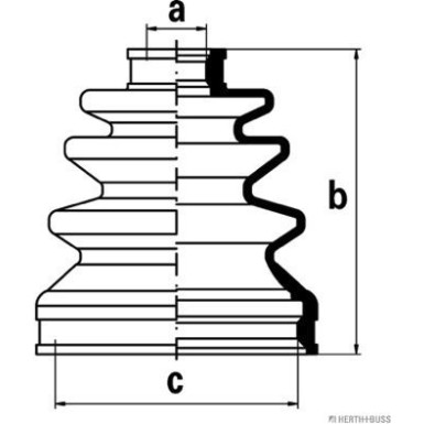 Herth+Buss Jakoparts | Faltenbalgsatz, Antriebswelle | J2884016