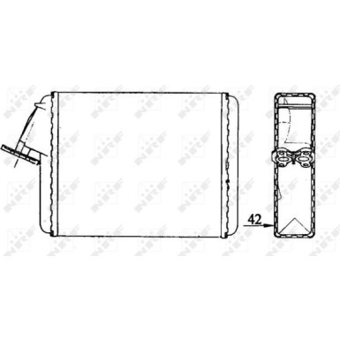 NRF | Wärmetauscher, Innenraumheizung | 58840