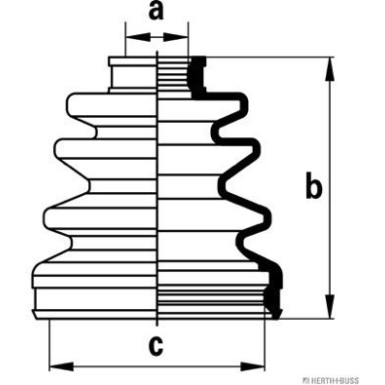 Herth+Buss Jakoparts | Faltenbalgsatz, Antriebswelle | J2884017