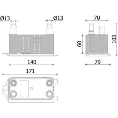 Mahle | Ölkühler, Automatikgetriebe | CLC 326 000P