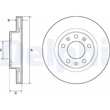 Delphi | Bremsscheibe | BG4700C