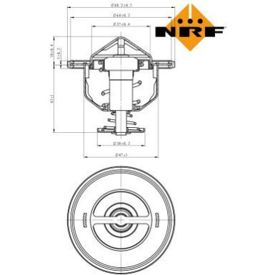 NRF | Thermostat, Kühlmittel | 725176