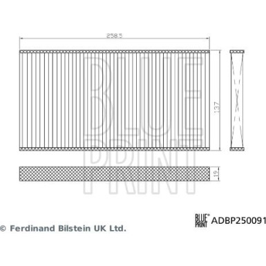 Blue Print | Filtersatz, Innenraumluft | ADBP250091