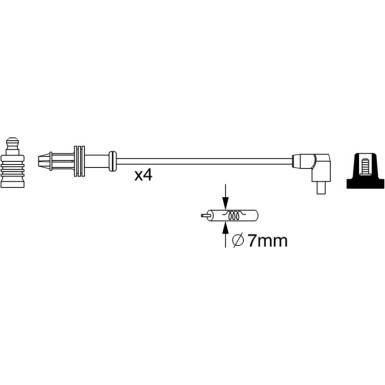 BOSCH | Zündleitungssatz | 0 986 357 240