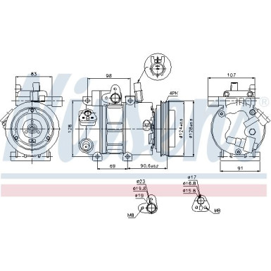 Nissens | Kompressor, Klimaanlage | 89273