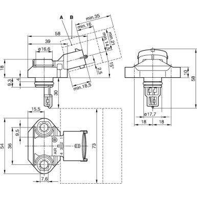 BOSCH | Sensor, Ladedruck | 0 281 002 244