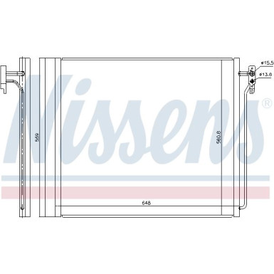 Nissens | Kondensator, Klimaanlage | 940343