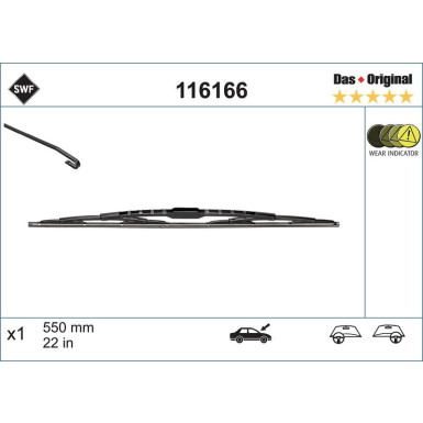 SWF | Wischblatt | Scheibenwischer | 116166