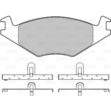 Valeo | Bremsbelagsatz, Scheibenbremse | 598127