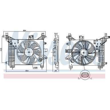 Nissens | Lüfter, Motorkühlung | 85891
