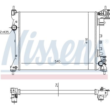 Nissens | Kühler, Motorkühlung | 630753