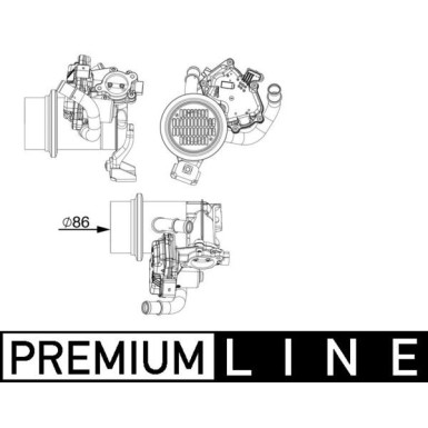 Mahle | Kühler, Abgasrückführung | CE 18 000P