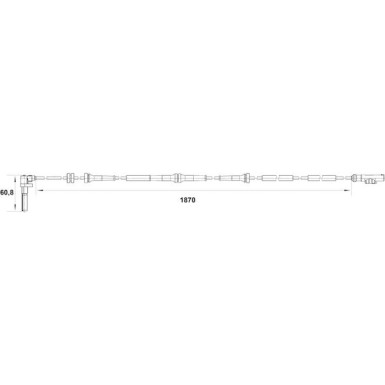 BOSCH | Sensor, Raddrehzahl | 0 265 007 542