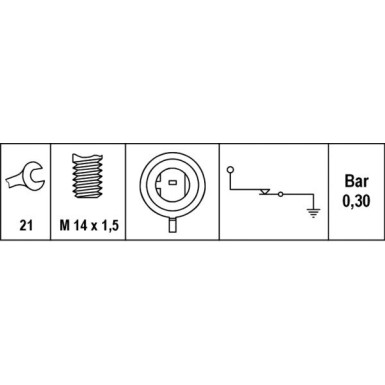 Hella | Öldruckschalter | 6ZL 003 259-601