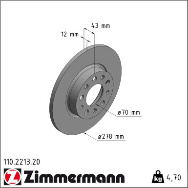 Zimmermann | Bremsscheibe | 110.2213.20