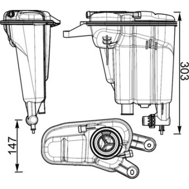 Mahle | Ausgleichsbehälter, Kühlmittel | CRT 95 000S