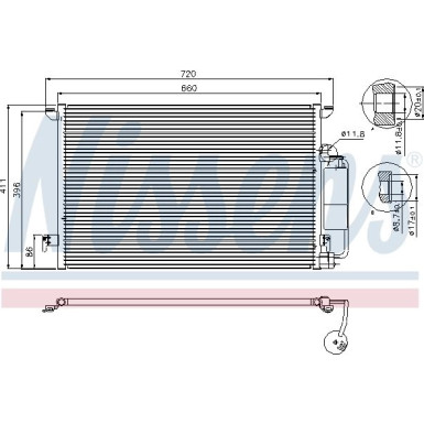 Nissens | Kondensator, Klimaanlage | 94675