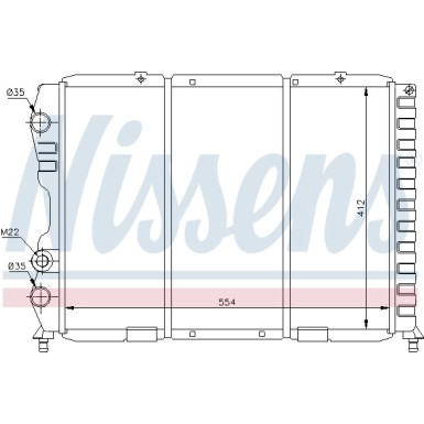 Nissens | Kühler, Motorkühlung | 60033