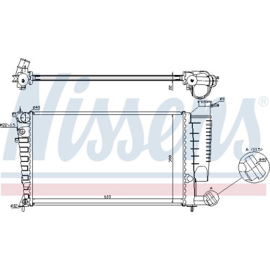 Nissens | Kühler, Motorkühlung | 635181