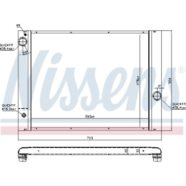 Nissens | Kühler, Motorkühlung | 60763