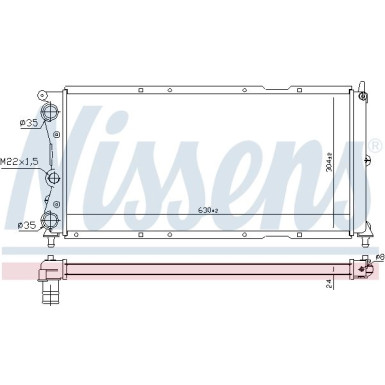 Nissens | Kühler, Motorkühlung | 618121