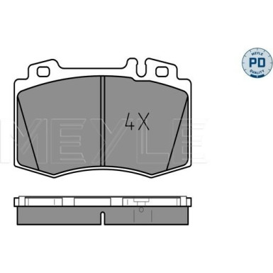 Meyle | Bremsbelagsatz, Scheibenbremse | 025 232 7117/PD
