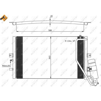 NRF | Kondensator, Klimaanlage | 35558