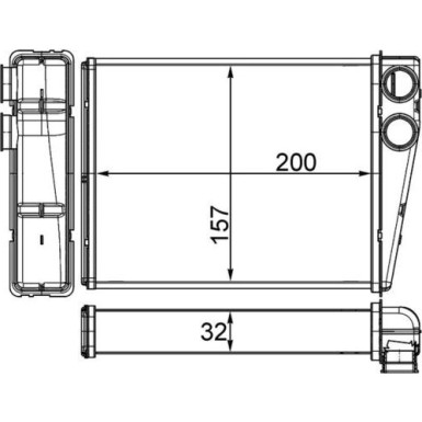 Mahle | Wärmetauscher, Innenraumheizung | AH 263 000S