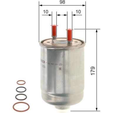 BOSCH | Kraftstofffilter | F 026 402 234