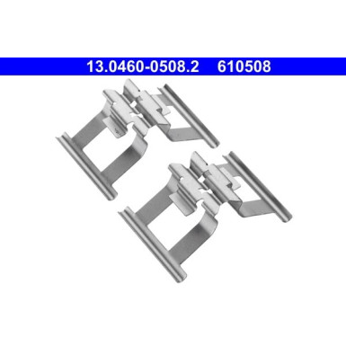 ATE | Zubehörsatz, Scheibenbremsbelag | 13.0460-0508.2