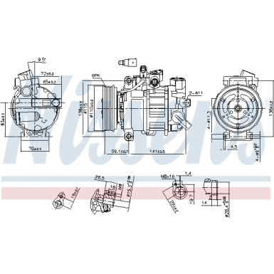 Nissens | Kompressor, Klimaanlage | 890551