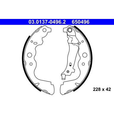 ATE | Bremsbackensatz | 03.0137-0496.2