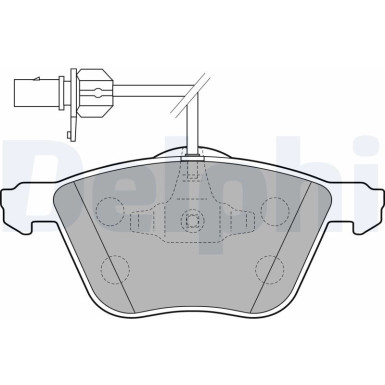 Delphi | Bremsbelagsatz, Scheibenbremse | LP1801