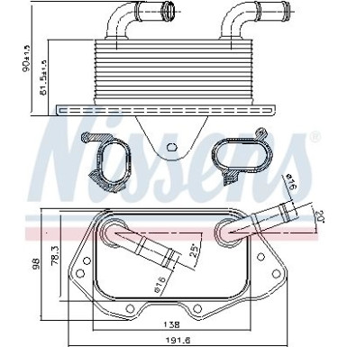 Nissens | Ölkühler, Motoröl | 90662