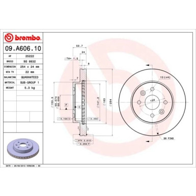 Brembo | Bremsscheibe | 09.A606.10