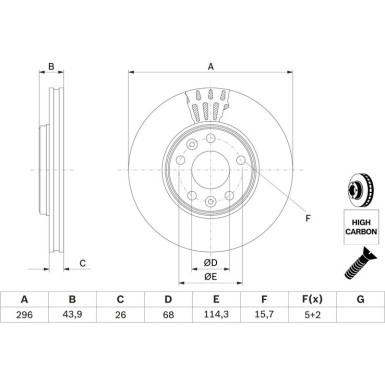 BOSCH | Bremsscheibe | 0 986 479 551