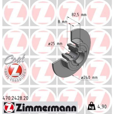 Zimmermann | Bremsscheibe | 470.2428.20