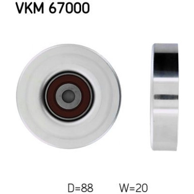 SKF | Umlenk-/Führungsrolle, Keilrippenriemen | VKM 67000