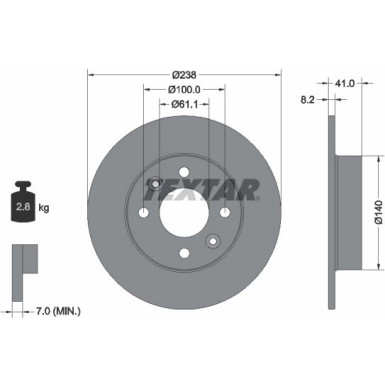 Textar | Bremsscheibe | 92036003