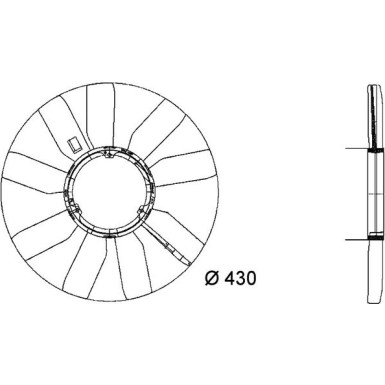 Mahle | Lüfterrad, Motorkühlung | CFW 28 000P