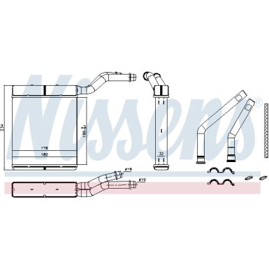Nissens | Wärmetauscher, Innenraumheizung | 71770