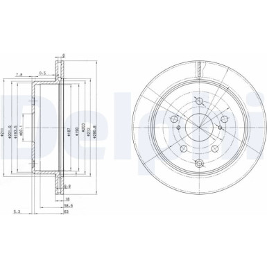 Delphi | Bremsscheibe | BG3166